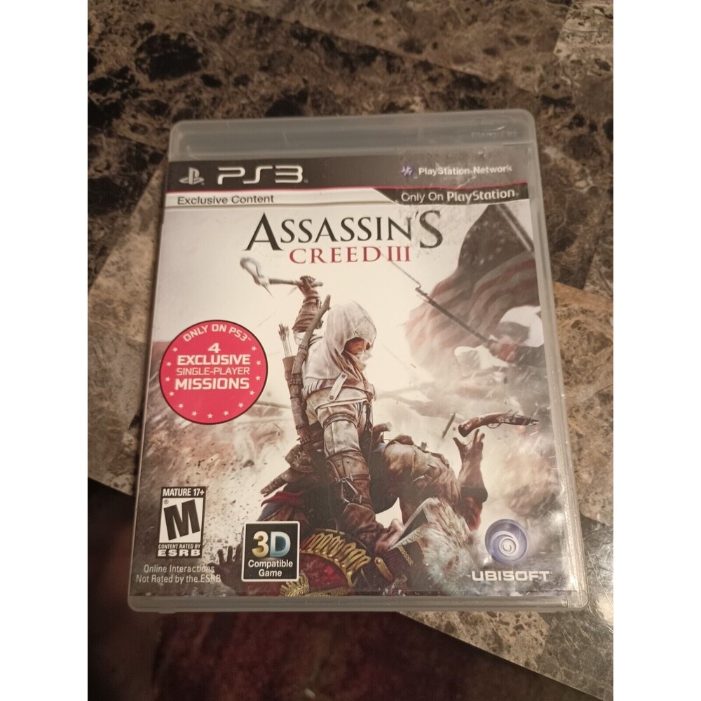 Assassin's Creed III 3 - Sony PlayStation 3 PS3 - Complete W/Manual - Fast Ship